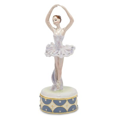 Ballerina Trinket Box Enamel on Pewter by Jere, MPN: BJ3062, 191101595943