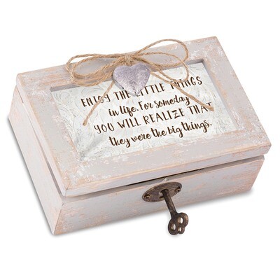 Enjoy Little Things Heart Locket Music Box Distressed Finish GM18554, MPN: GM18554, 633303846954