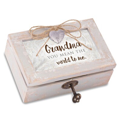 Grandma Heart Locket Music Box Distressed Finish GM18555, MPN: GM18555, 633303846961