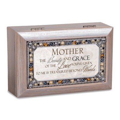 Mother Music Box Jeweled Woodgrain Resin GM18595, MPN: GM18595, 633303294069