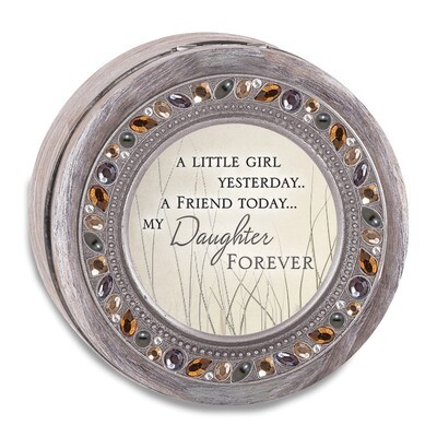 Jeweled Resin Daughter Round Music Box GM18599, MPN: GM18599, 633303291389