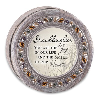 Jeweled Resin Granddaughter Round Music Box GM18601, MPN: GM18601, 633303291402