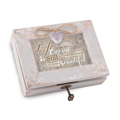 Life on the Ocean Distressed Locket Music Box GM18608, MPN: GM18608, 633303819941