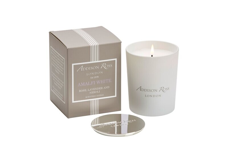 Addison Ross Amalfi White Scented Candle 190g / 6.7oz Net Mineral & Vegetable Wax CA0104