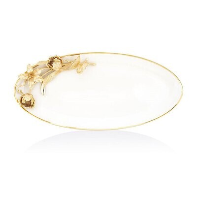 Jay Strongwater Brinley Branch &amp; Flower Platter Composition SDH2484-292, MPN: SDH2484-292,