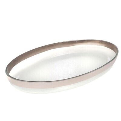 Annieglass MOD Platinum 18 x 11.5 Inch Large Oval Platter MD116P, MPN: MD116P, UPC: