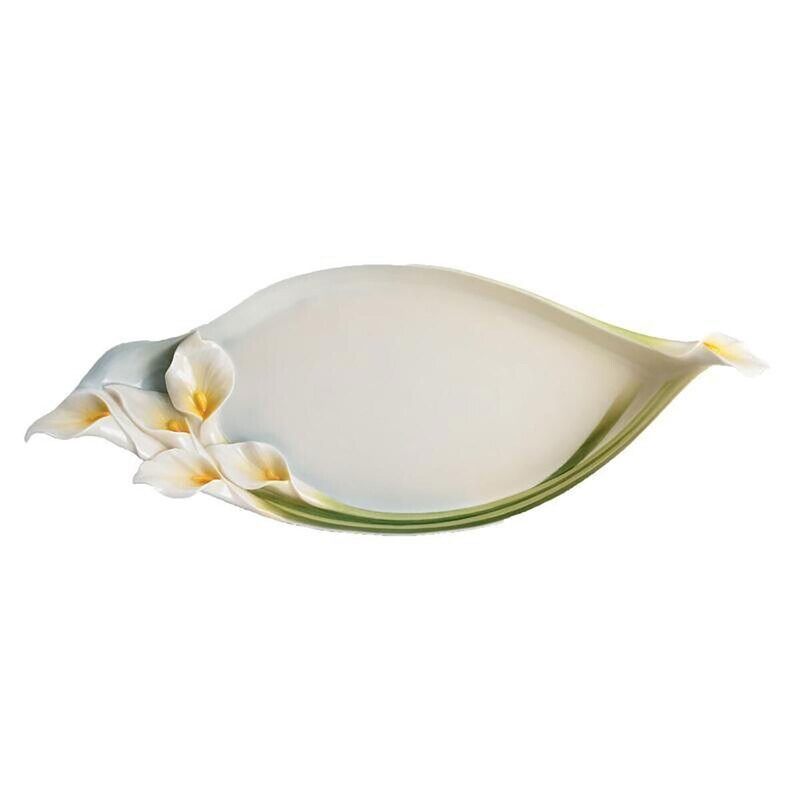 Franz Porcelain Serenity Calla Lily Ornamental Platter FZ00674