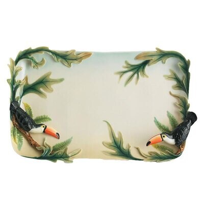 Franz Porcelain Paradise Calls Toucan Ornamental Platter FZ01261, MPN: FZ01261,
