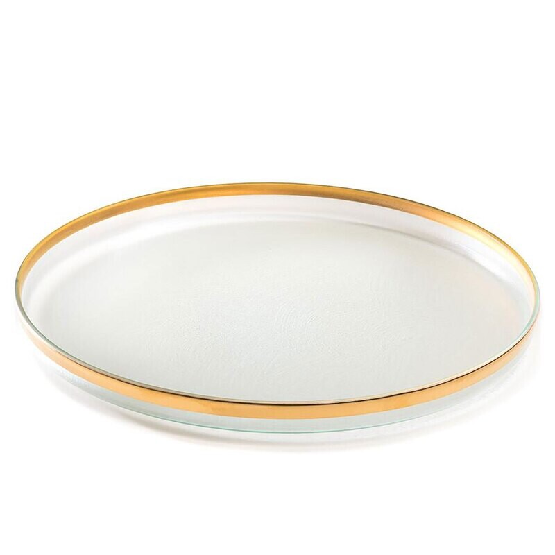 Annieglass Mod Round Platter Gold MD113G