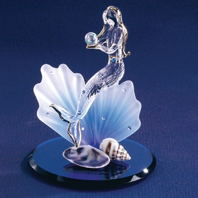 Mermaid Glass Figurine GL3743, MPN: GL3743, 708873013935