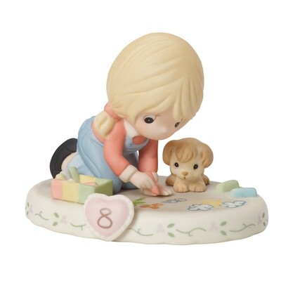 Precious Moments Growing in Grace Age Eight Porcelain Figurine GP726, MPN: GP726, 875555031669
