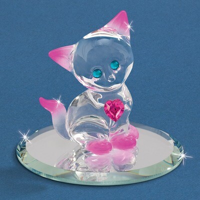 Crystal Kitty Glass Figurine GM6690, MPN: GM6690, 708873024689