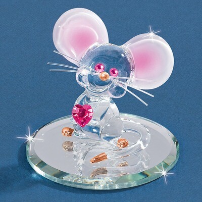 Too Cute Mouse Glass Figurine GM6707, MPN: GM6707, 708873023972