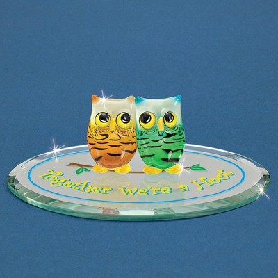 Owls Together We&#39;re A Hoot Glass Figurine GM9439, MPN: GM9439, 708873028137