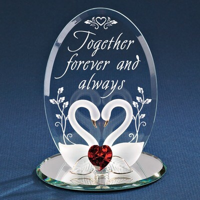 Swans Together Forever Glass Figurine GP6030, MPN: GP6030, 708873019876