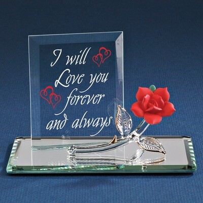 Forever Red Rose Glass Figurine GP6033, MPN: GP6033, 708873020032