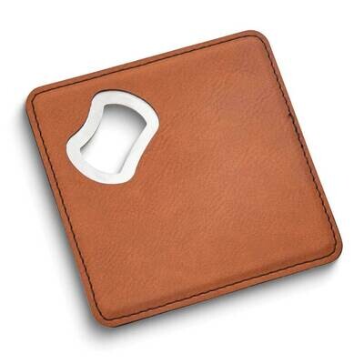 Brown Leatherette Coaster/Bottle Opener GM23975BR, MPN: GM23975BR, 47105023466