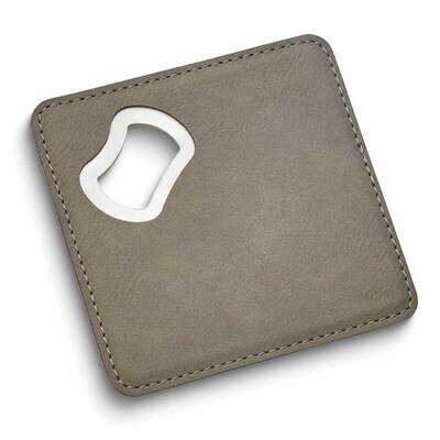Grey Leatherette Coaster/Bottle Opener GM23975GR, MPN: GM23975GR, 47105023473