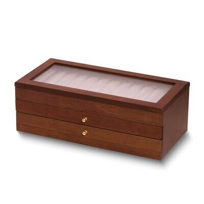 Cherry Wood Triple Compartment Pen Storage Case GM24095, MPN: GM24095, 797140437147