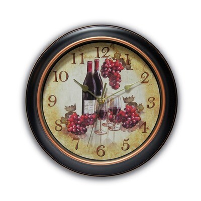 Valencia Wine &amp; Grape Dial Wall Clock with Silent Movement GM17587, MPN: GM17587, 731742001481