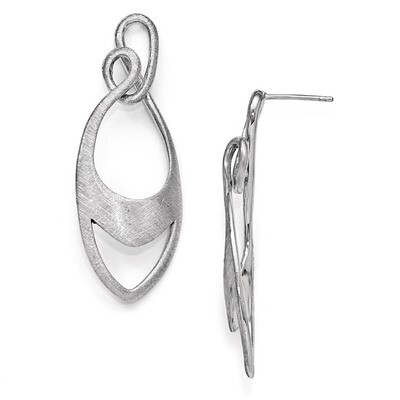 Leslie&#39;s Scratch Finish Post Dangle Earrings - Sterling Silver HB-QLE394, MPN: QLE394, 886774970240
