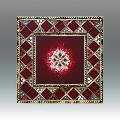 Tizo Super Nova Jeweltone Square Coaster - Red, MPN: RS398RDCO,