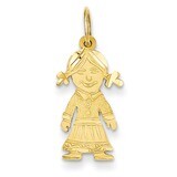 Girl Charm 14k Gold D394, MPN: D394, 886774072845