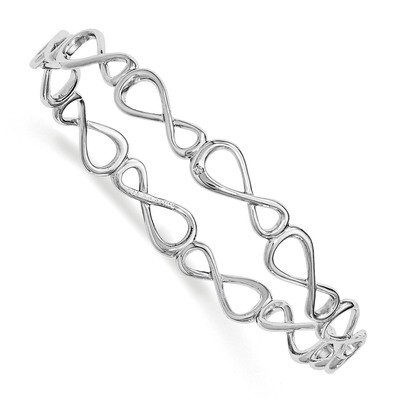 Infinity Symbol Bangle Diamond Sterling Silver QW394, MPN: QW394, 886774963181