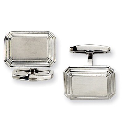 Cufflinks Stainless Steel Brushed and Polished SRC141 by Chisel, MPN: SRC141, 883957737416