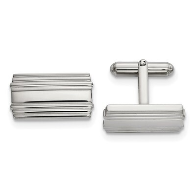 Cufflinks Stainless Steel Polished SRC368 by Chisel, MPN: SRC368, 191101017162