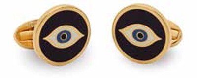 Halcyon Days Evil Eye Navy Gold Cufflinks CLEVE11RDG, MPN: CLEVE11RDG,