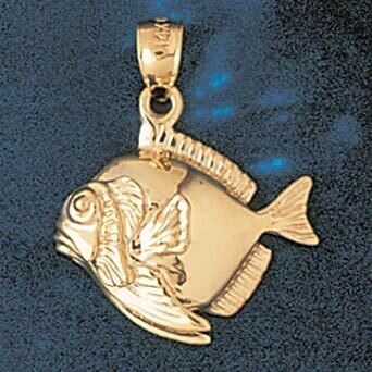 Dazzlers Jewelry Goldfish Pendant Necklace Charm Bracelet in Yellow, White or Rose Gold 689, MPN: D…