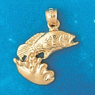 Dazzlers Jewelry Goldfish Pendant Necklace Charm Bracelet in Yellow, White or Rose Gold 697, MPN: D…