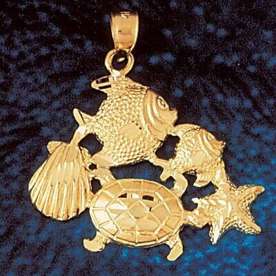 Dazzlers Jewelry Angelfish Goldfish Fish Pendant Necklace Charm Bracelet in Yellow, White or Rose G…