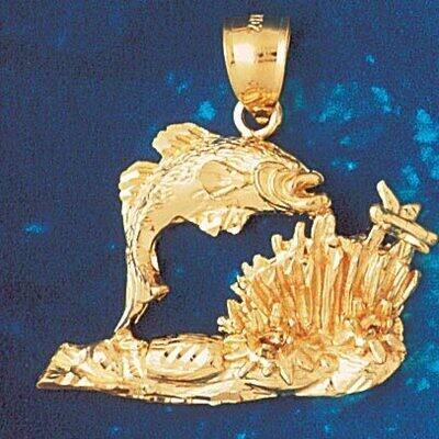 Dazzlers Jewelry Angelfish Goldfish Fish Pendant Necklace Charm Bracelet in Yellow, White or Rose G…
