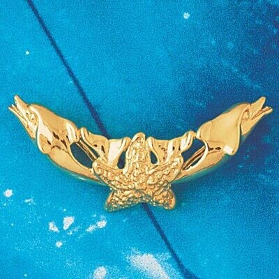 Dazzlers Jewelry Dolphin Pendant Necklace Charm Bracelet in Yellow, White or Rose Gold 722, MPN: DZ…