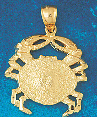 Dazzlers Jewelry Crab Pendant Necklace Charm Bracelet in Yellow, White or Rose Gold 739, MPN: DZ-73…