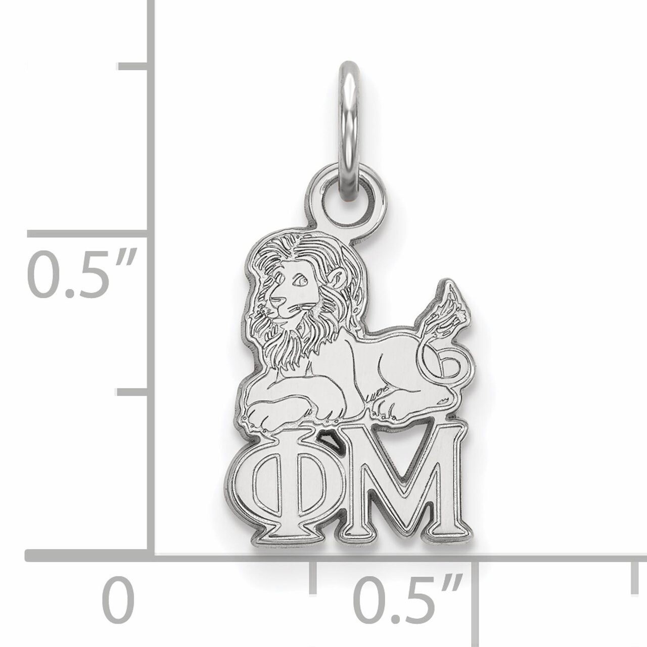Phi Mu Extra Small Pendant Sterling Silver SS034PHM