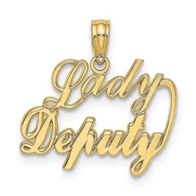 Lady Deputy Charm 10k Gold 10K2844, MPN: 10K2844,