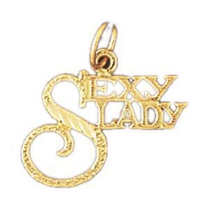 Dazzlers Jewelry Sexy Lady Pendant Necklace Charm Bracelet in Yellow, White or Rose Gold 10139, MPN…