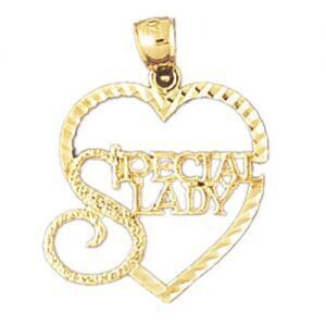 Dazzlers Jewelry Special Lady Pendant Necklace Charm Bracelet in Yellow, White or Rose Gold 10137, …
