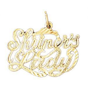 Dazzlers Jewelry Shuner&#39;S Lady Pendant Necklace Charm Bracelet in Yellow, White or Rose Gold 10130,…