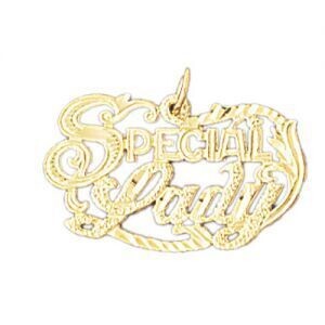Dazzlers Jewelry Special Lady Pendant Necklace Charm Bracelet in Yellow, White or Rose Gold 10129, …