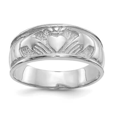 Ladies Claddagh Ring 10k White Gold 10D3114, MPN: 10D3114, 191101728365