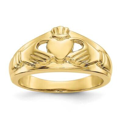 Ladies Claddagh Ring 10k Gold Polished 10D1853, MPN: 10D1853, 191101728969