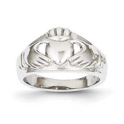 Ladies Claddagh Ring 14k White Gold D1852, MPN: D1852, 886774092492