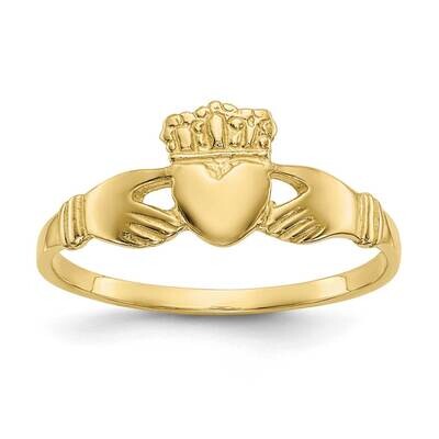 Ladies Claddagh Ring 10k Gold Polished 10D1875, MPN: 10D1875, 191101728617