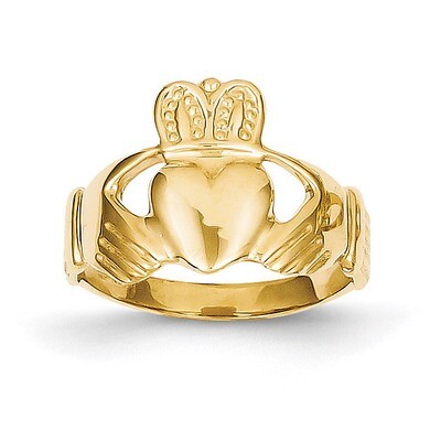 Ladie&#39;s Claddagh Ring 14k Gold Polished D1864, MPN: D1864, 637218002535