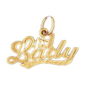 Dazzlers Jewelry Number One Lady Pendant Necklace Charm Bracelet in Yellow, White or Rose Gold 1013…