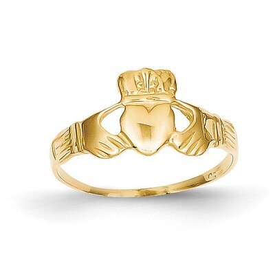 Ladies Claddagh Ring 14k Gold D3108, MPN: D3108, 637218002597